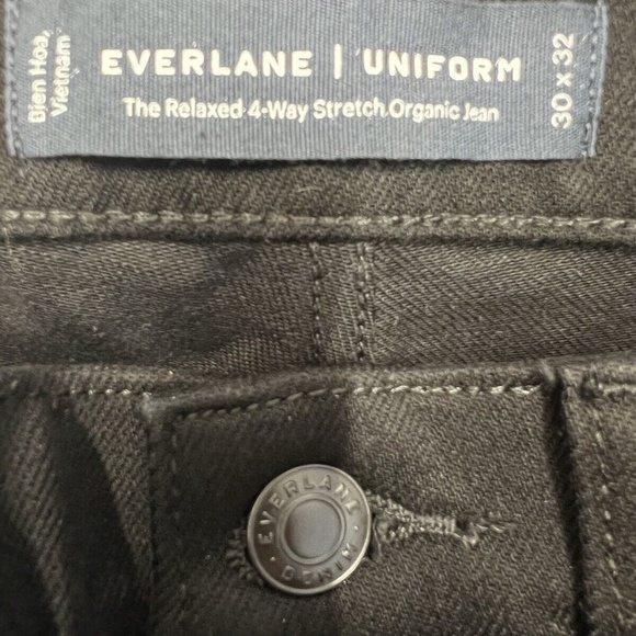 Everlane Uniform Jean The Relaxed 4 Way Stretch Organic Cotton Denim Black 30x32 - Picture 9 of 13